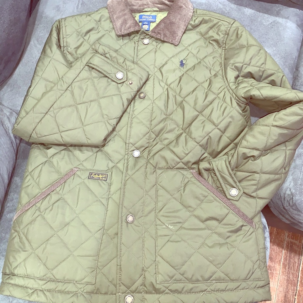 RALPH LAUREN BUTTON UP PUFF JACKET